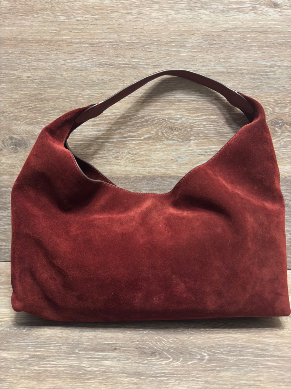 Madewell - The Mylie Italian Suede Shoulder Bag in Sangria Red